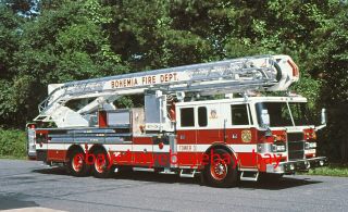 Fire Apparatus Slide,  Tower 3,  Bohemia / Ny,  1993 Pierce / Bronto - Skylift