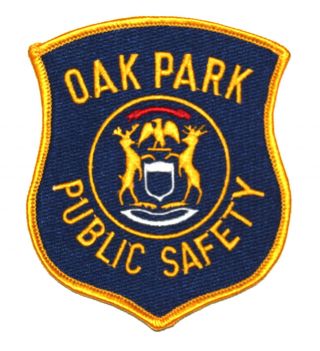 Oak Park – Public Safety - Michigan Mi Police Sheriff Patch State Seal Moose Elk