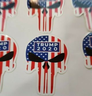 2 Pack Trump 2020 Punisher Diecut Decal Window Bumper Sticker