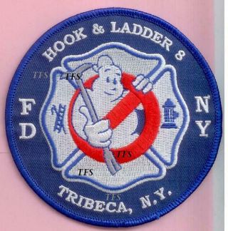 York City Fire Dept Ladder 8 Patch Ghostbusters