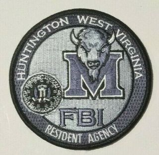 Fbi Patch - Huntington West Virgnia Resident Agency - Subdued Grey
