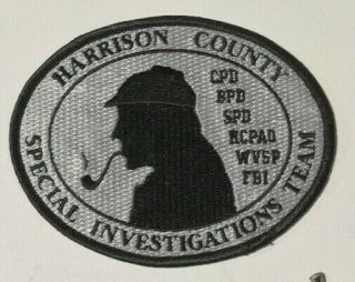 Fbi Patch - Harrison County,  West Virginia,  Special Investigations Team - Silver