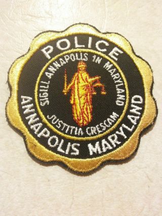 Maryland State Capital City - Annapolis Police Patch -