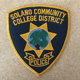 Solano Community College District Ca Police Patch