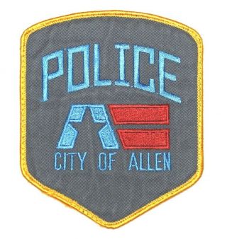 Allen Texas Tx Sheriff Police Patch Star Stripes