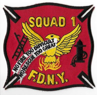York City Fire Department (fdny) Squad 1 Patch V1