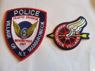York Mamaroneck Police Motorcycle Unit Patch Set