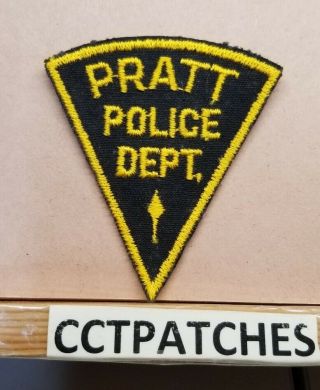 Vintage Pratt,  Kansas Police (small) Shoulder Patch Ks