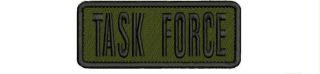 Task Force Embroidery Patch 2x5 Hook On Back Od Green
