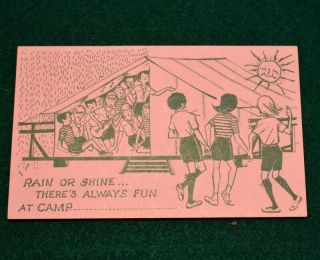 Girl Scout Camp Postcard