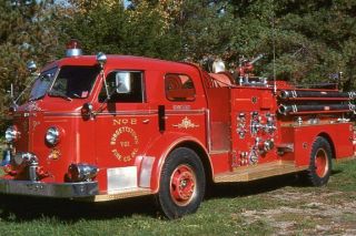 Burgettstown Pa 1958 American Lafrance Pumper - Fire Apparatus Slide
