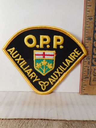 Ontario Canada Provincial Police Auxiliary Shoulder Patch 123tb.