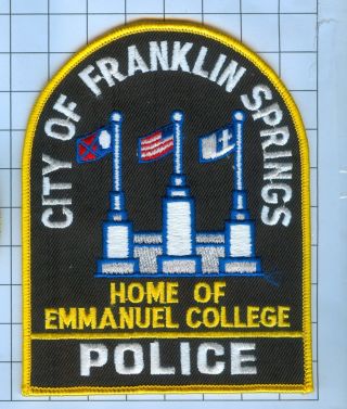 Police Patch - Tennessee - City Of Franklin Springs