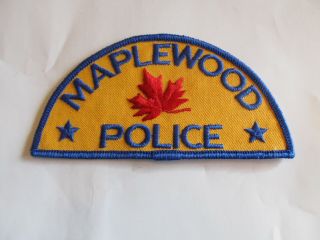 Minnesota Maplewood Police Patch Old Cheese Cloth