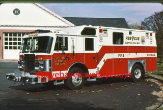 Fire Apparatus Slide,  Rescue 996,  Clinton / Ct,  1991 Duplex / Marion