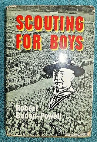 Boy Scouts " Scouting For Boys " Baden Powell,  Hardcover,  Dust Jacket,  1963