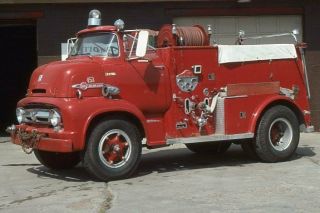National City Il 1956 Ford Central Pumper - Fire Apparatus Slide