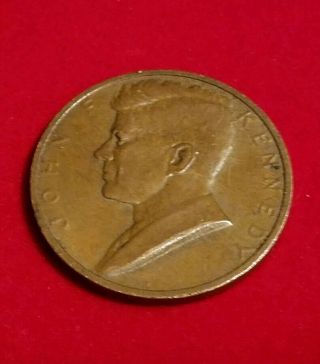 Jfk John F.  Kennedy Inaugurated President Bronze Coin
