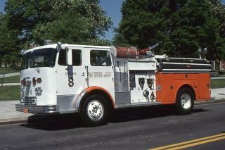Baltimore Md Engine 8 1974 Ward Lafrance Pumper - Fire Apparatus Slide