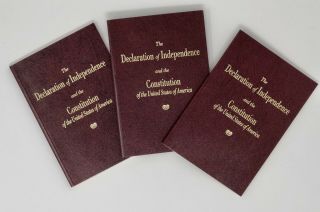 3 Pocket Size United States Declaration Of Independence & Constitution Of Us