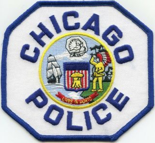 Chicago Illinois Il Blue Border Police Patch