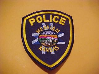 Merriam Kansas Police Patch Shoulder Size Type 3