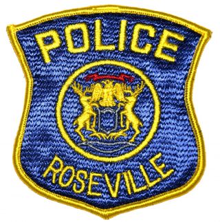 Roseville Michigan Mi Sheriff Police Patch State Seal Moose Elk Shield