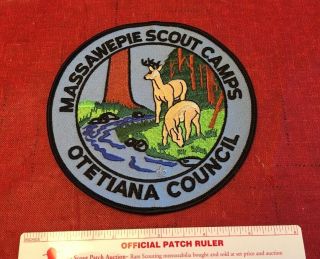 Camp Massawepie Jacket Patch Otetiana Council Rochester,  Ny