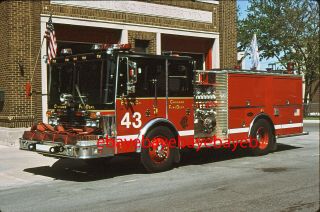 Fire Apparatus Slide,  Engine 43,  Chicago / Il,  1996 Hme / Luverne