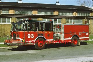 Fire Apparatus Slide,  Engine 93,  Chicago / Il,  1992 Spartan / Luverne
