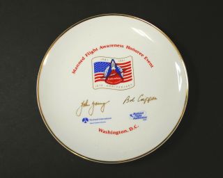 Nasa Space Shuttle First Flight (sts - 1) Honoree Plate (ceramic) 7 5/8” Diameter