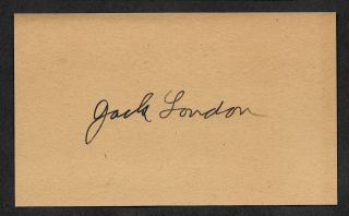 Jack London Autograph Reprint On Period 1908 3x5 Card