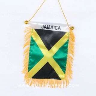 Jamaica Flag Hanging Car Pennant For Car Window Or Rearview Mirror