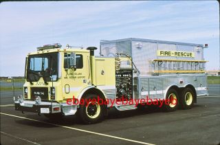 Fire Apparatus Slide,  Rescue 6,  Long Island Airport / Ny,  1993 Mack / Ranger