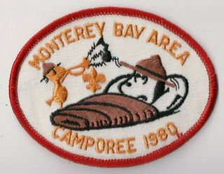 G Bsa Patch,  Monterey Bay Area Council California Ca 1980,  Snoopy & Woodstock