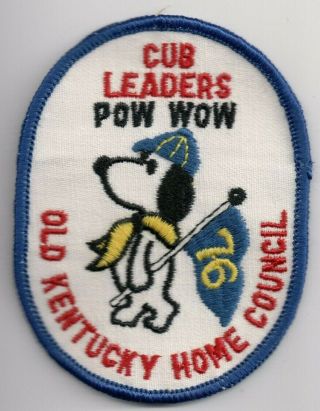 M Bsa Patch,  1976 Pow Wow,  Old Kentucky Home Council Ky,  Snoopy