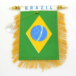 " Brazil " Flag Mini Banner Car Window Mirror