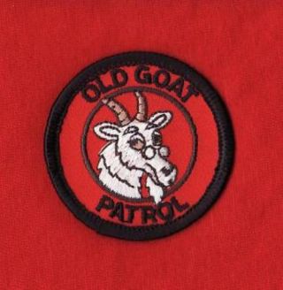 Old Goat Patrol Boy Cub Scout Patch Red Round Leader Uniform Shirt Jacket Coat