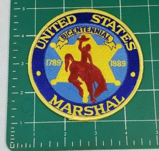 Usms Us Marshals Federal Police Patch Bicentennial 1789 - 1989 - Unsewn
