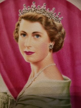 Queen Elizabeth 1953 Coronation Collector Plate By W Adams & Sons England 22 KT 2