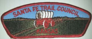 Santa Fe Trail Council Shoulder Patch Csp T - 1b 1st Issue Garden City,  Kansas Bsa