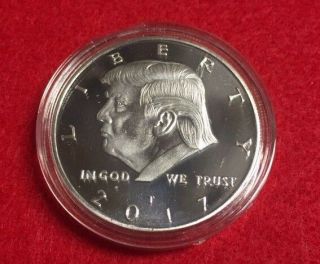 Donald J Trump 45th President Of The United States Ecapsulated Silver 38mm Coin
