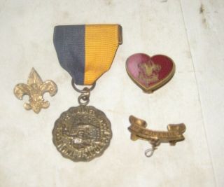 998f - 1 Boy Scout Items,  Lincoln Trail Medal By Indiana Historical Society,  Etc