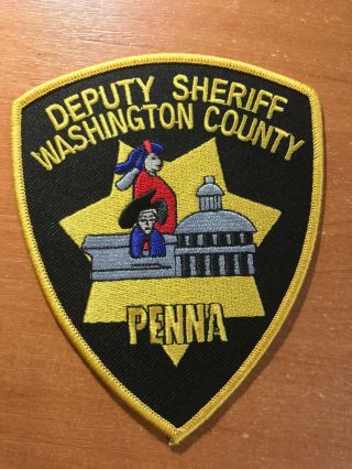 Police Patch Deputy Sheriff Washington County Pennsylvania Pa State
