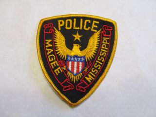 Mississippi Magee Police Patch Old Cheese Cloth