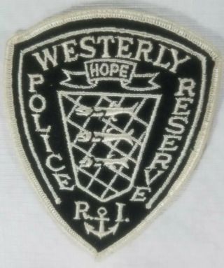 Westerly Rhode Island Reserve Police Patch