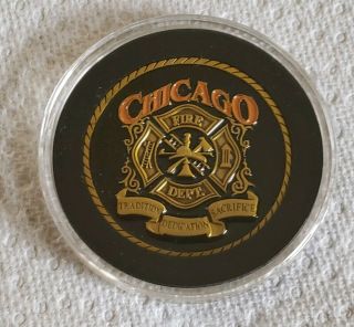 Chicago Fire Department Firefighter Grateful Dead Challenge Coin Gold Color