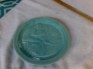 The American Potter York Worlds Fair 1940 Turquoise 7 " Plate