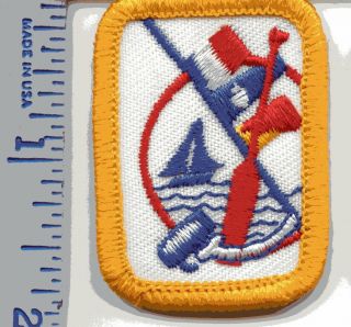 1girl Scout Cadette/senior Interest Project Patch Water Sports Retired 1996