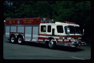 Fairfax County Va R11 Penn Daw 1990 Emergency One Rescue Fire Apparatus Slide